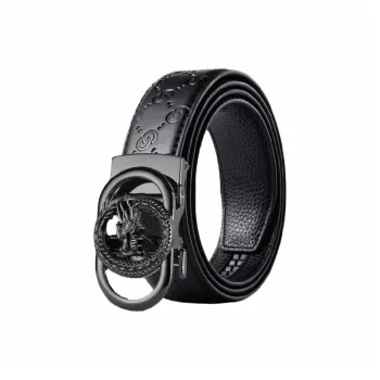 JKEM PU Leather Leather Belts Unisex Width 3.4cm
