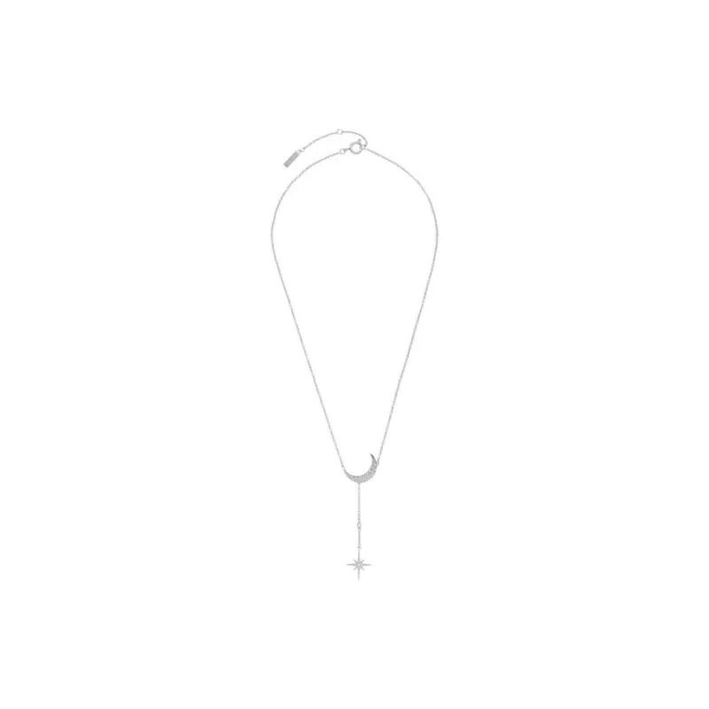 OLIVIA·BURTON Cubic Zircon Stainless Steel Silver-Plated Necklaces Unisex Silver-1