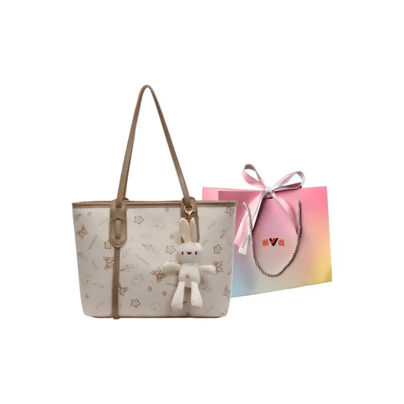 Yalu PU Portable One Shoulder Bag Regular Women's Pink/Khaki/Black/Brown-4
