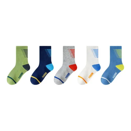 MIIOW Mid Calf Socks Men's 5 Pack Mixed Color