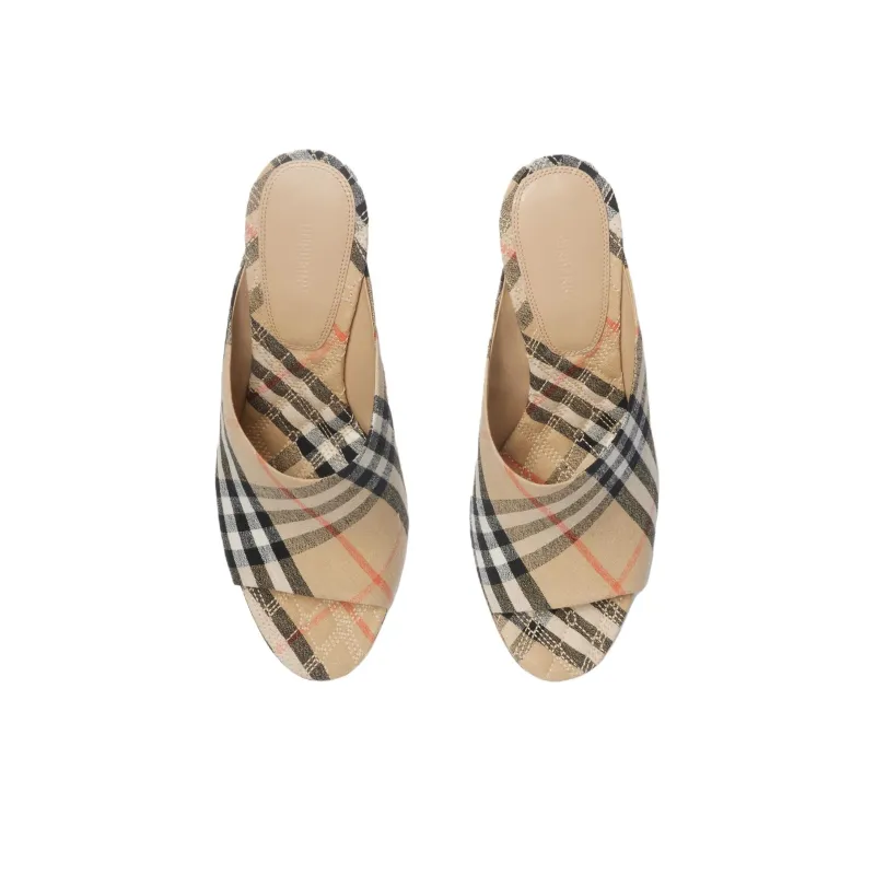 Burberry Slide Slippers 9cm Women's Sand-3