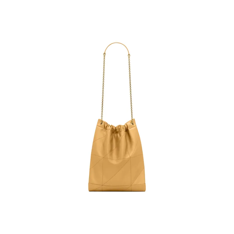 SAINT LAURENT Jamie Nappa Leather Handbag, Shoulder Bag Women's Yellow-3