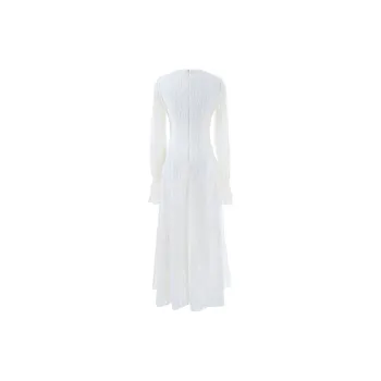 Flowers In Water Long Sleeved Dresses Women's Apricot