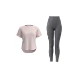 Light Pink Short-Sleeved+Limestone Seamless Pants
