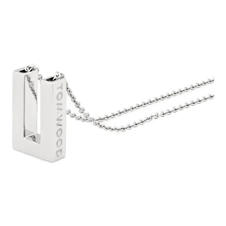 TOM WOOD Square Pendant Necklace-2