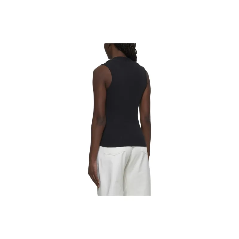 Lemaire Asymmetrical Fitted Top 'Jet Black'-3