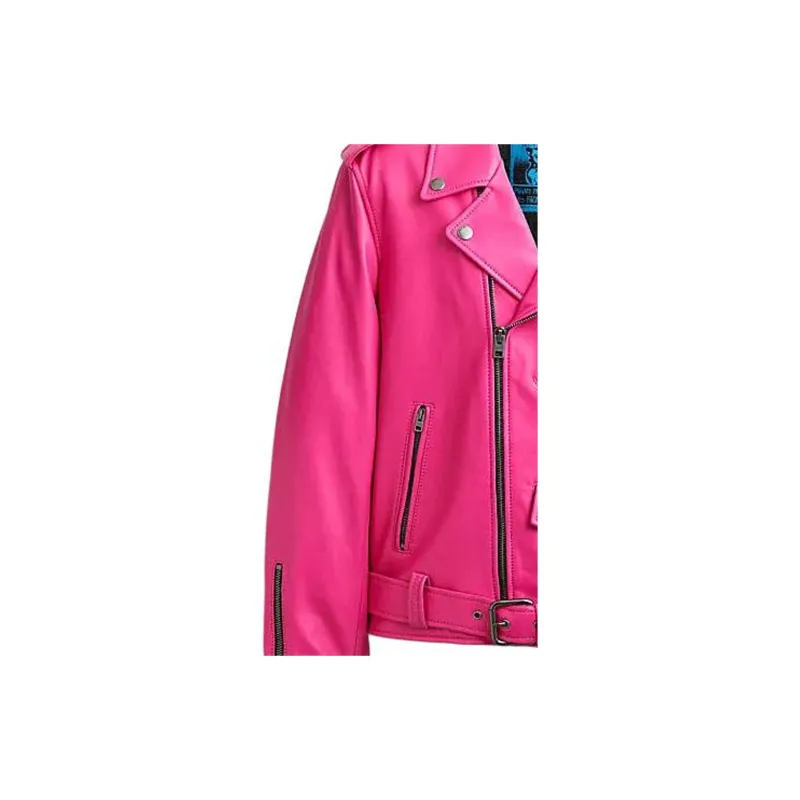 COACH SS24 Leather Jacket Men's Bright Plum Red-4