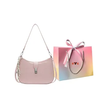 Yalu PU Crossbody Bag Shoulder Bag Regular Women's Pink/White/Black/Beige/Gray