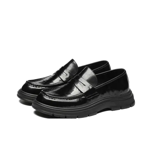 ST&SAT Fashion Casual Genuine Leather Slip Resistant Men's Business Formal Leather Shoes