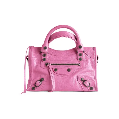Balenciaga Le City Lambskin One Shoulder Handbags Mini Women's Pink