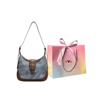 Yalu PU Crossbody Bags Shoulder Bags Regular Women's Dark Tea/Ecru/Blue/Coffee