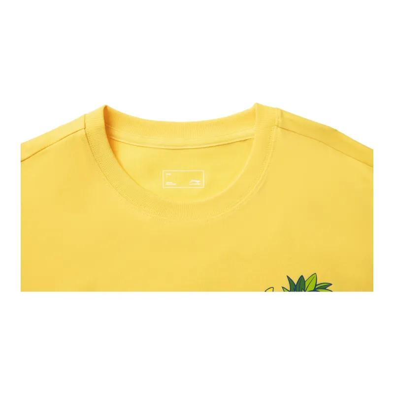LiNing Sports Life Collection T Shirt Unisex Dynamic Yellow-2