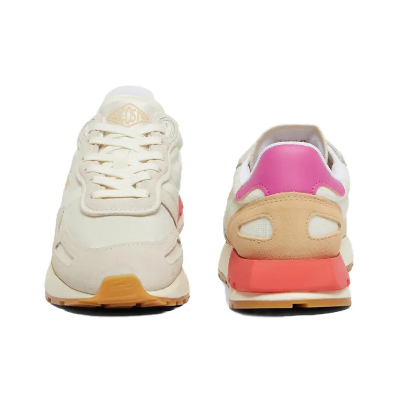 LACOSTE Anti-Slip Wear-Resistant Low-Top Casual Running Shoes Women's Beige-4