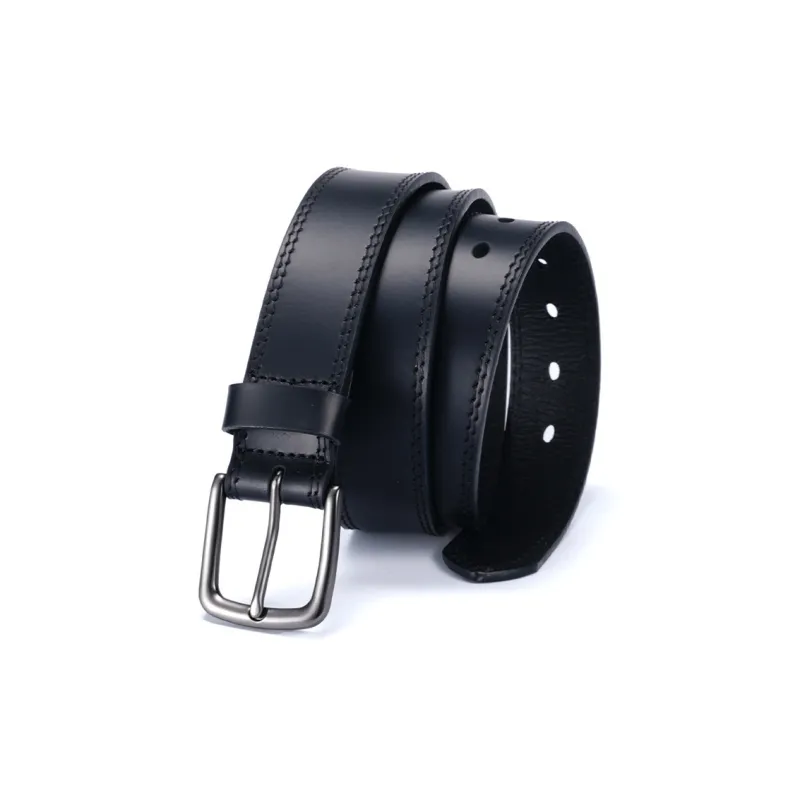 Yalu Preferred Top Grain Cow Leather Belts Men's Width 3.5CM-3