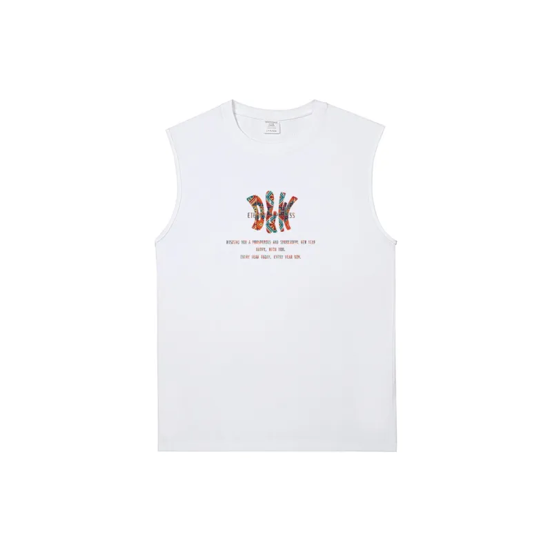 D&W Tank Tops Unisex White-0