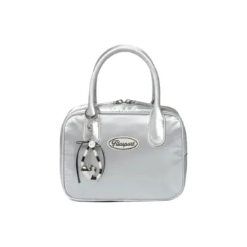 FILA Polyester Tote Bag Shopping Bag Handbag Small Size Women's Silver