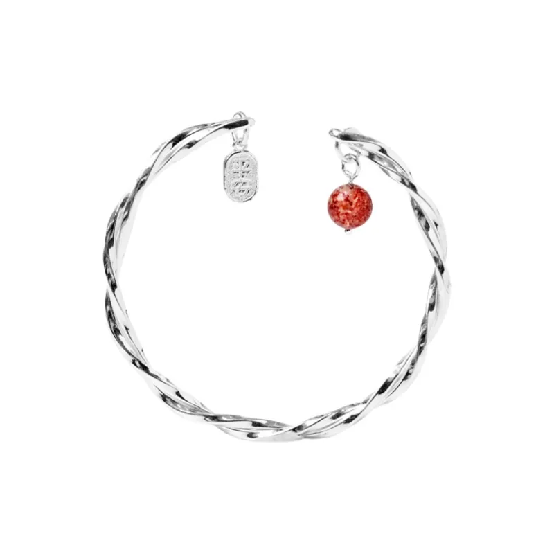 FUSSEM S999 Fine Silver Sterling Silver Bracelets Women's-0