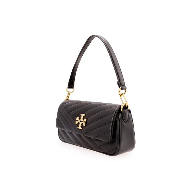 TORY BURCH Small Kira Chevron Flap Shoulder Bag Black-1
