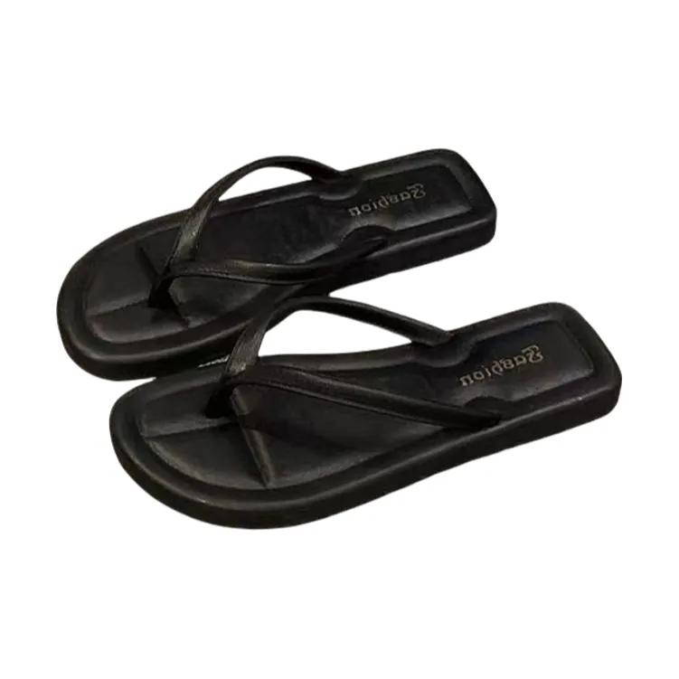 Meter Minimalist Style Comfortable Flip Flops, Summer Ankle Strap Slippers, Versatile Flat Toe Slipper-2
