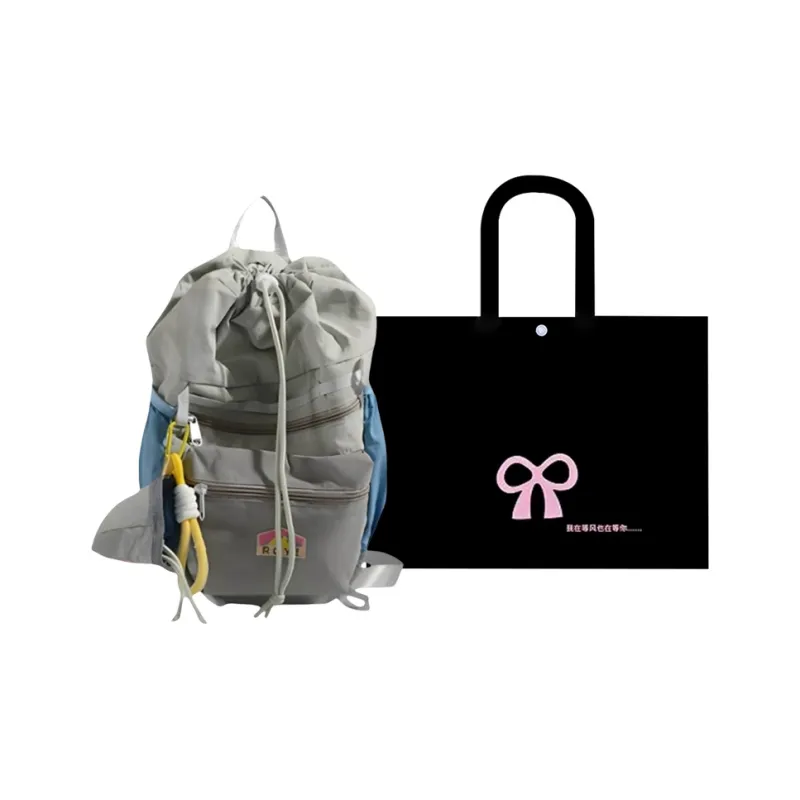 HACIN Nylon Backpack Regular Women's Purple/Green/Pink-2