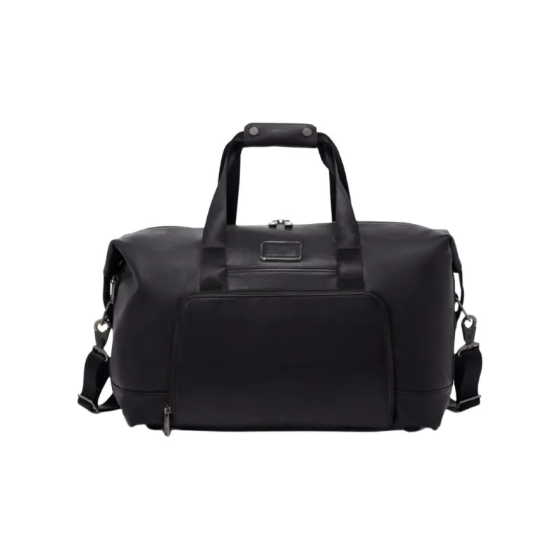 TUMI Leather Travel Bag Unisex Black-0