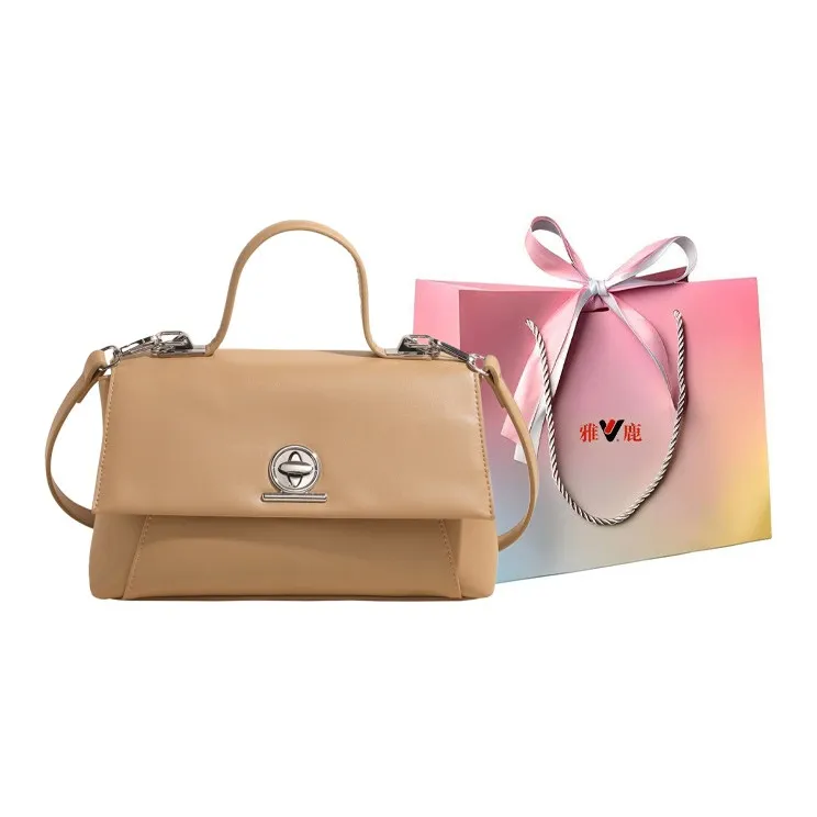 Yalu PU Handbag Women's Black/Light Brown/White/Khaki-21