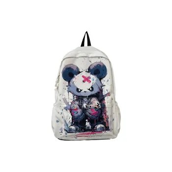 URBAN FOREST Nylon Backpack Unisex Black/White
