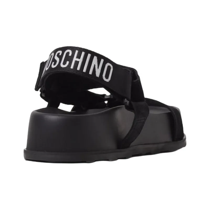 MOSCHINO Touch Strap Fastened Open Toe Sandals Women's-3