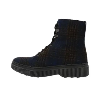 TOD'S Ankle Boots Men's Blue Black Plaid