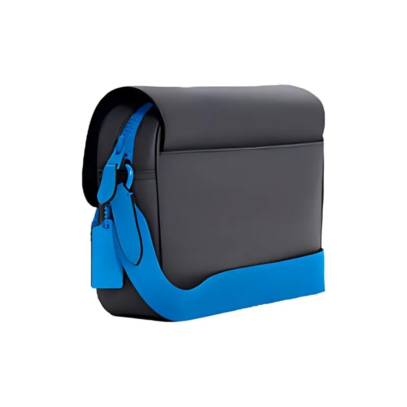 COACH Track Cow Leather Shoulder Bag, Crossbody Bag Tubas Men's Gray & Blue-1