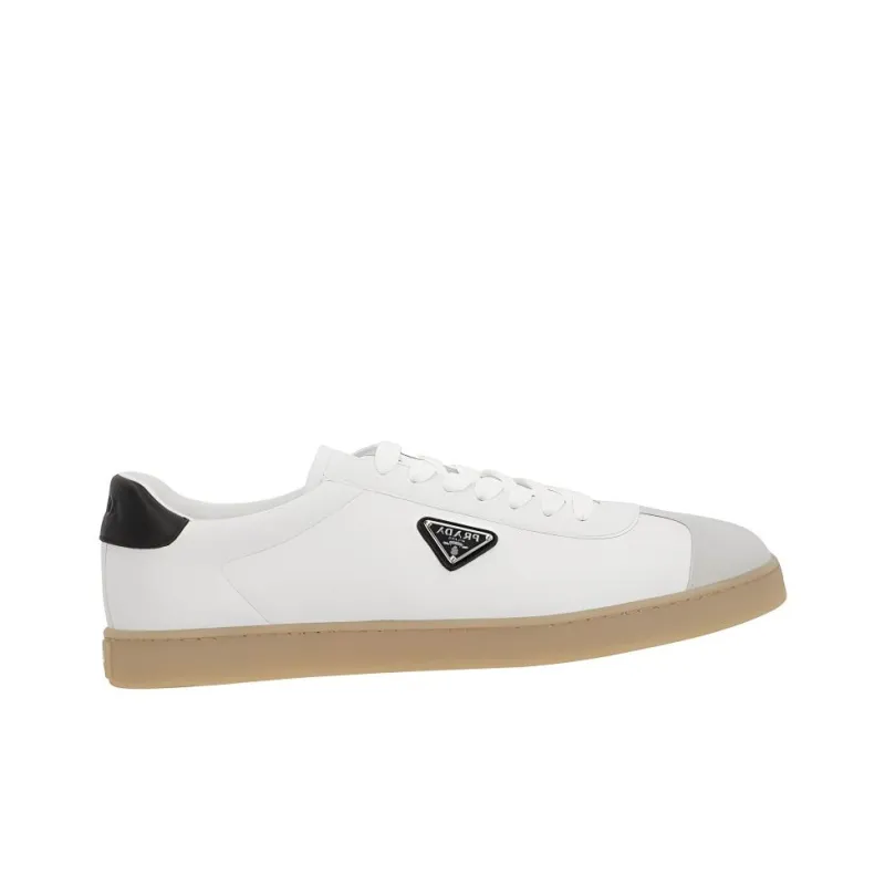 PRADA Lane Low-Top Skateboard Shoes Men's White-1
