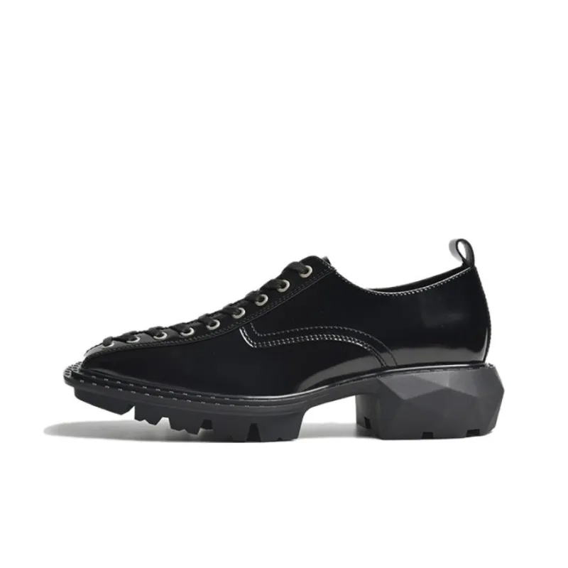 Yipinfanfan Dress Shoes Men Mid Top Black-0