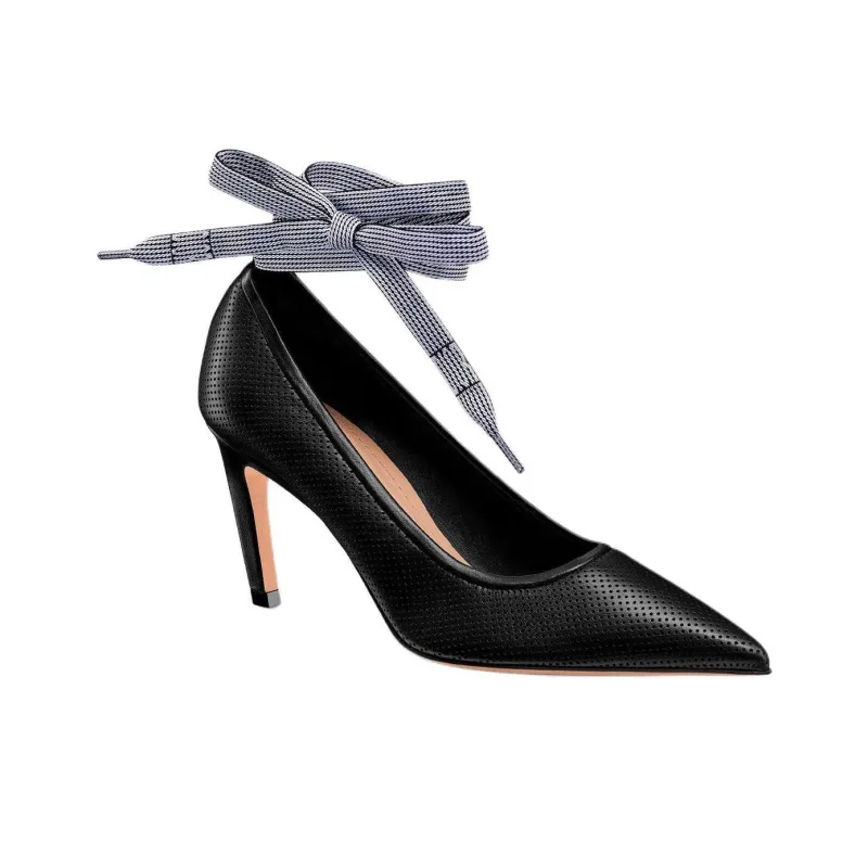 DIOR D-Journey Slim Heel High Heels 8cm Women's Black-2