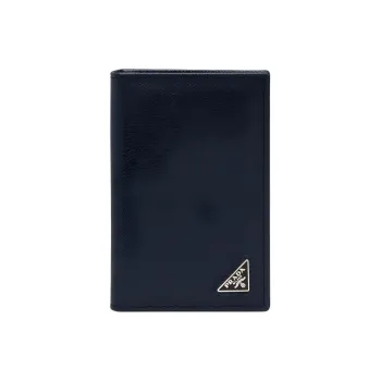 PRADA Saffiano Leather Wallet Men's Blue