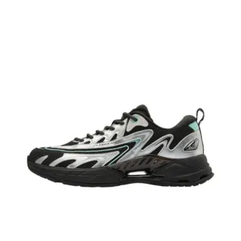QIAODAN VIA9000 Wear Resistant Low Top Casual Shoes Men's Black Silver