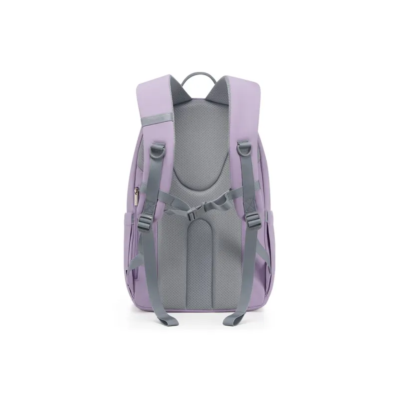 OIWAS Fabric Backpack Unisex Light Purple/Light Gray-5