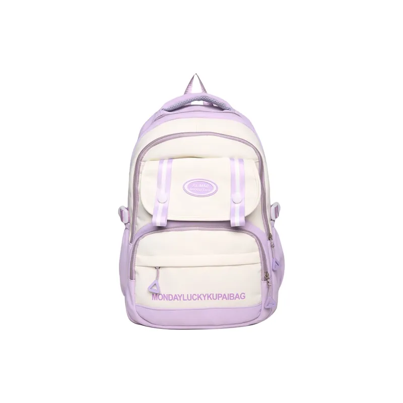 Travel Nylon Backpack Unisex Red/Blue/Black/Khaki/Purple-24