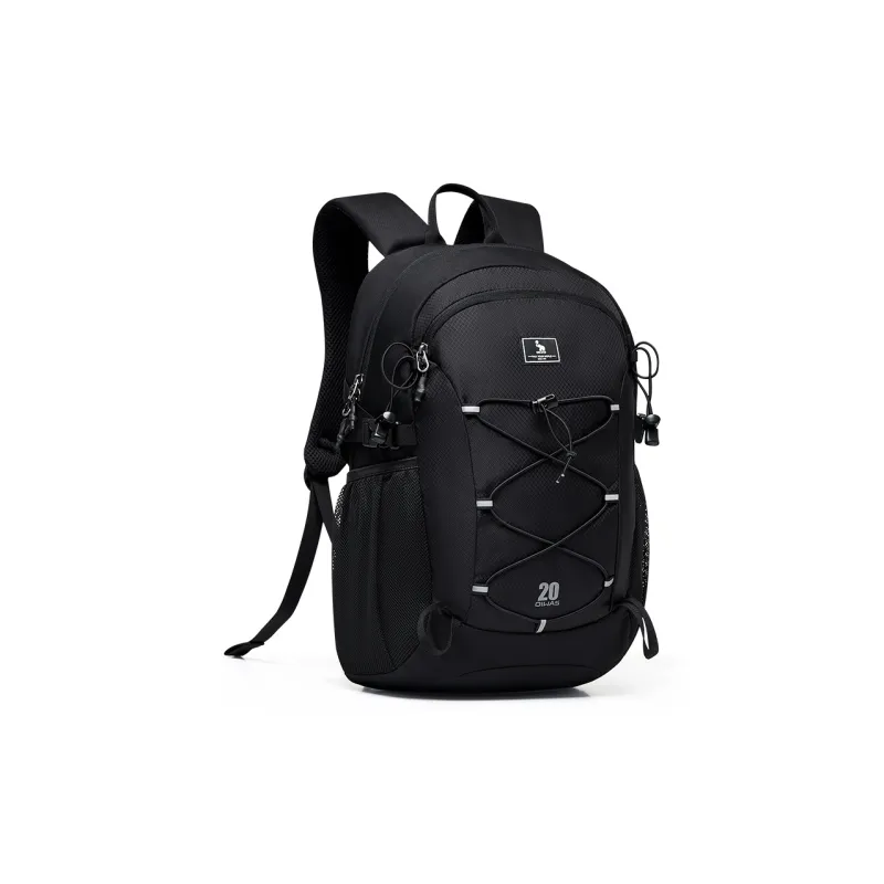 OIWAS Fabric Backpack Unisex Black/Dark Blue/Dark Gray-2
