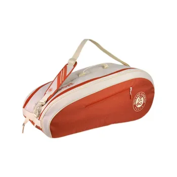 Wilson Tennis Racket Bags Fabric Unisex 762*241*330MM Cream/Red Soil