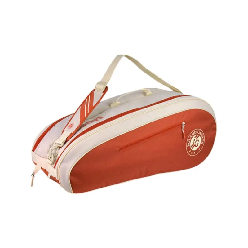 Wilson Tennis Racket Bags Fabric Unisex 762*241*330MM Cream/Red Soil-0