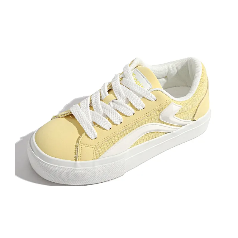TUOPIN Pie Shoes Anti Slip Wear Resistant Low Top Skateboard Shoes Women's Lemon-13