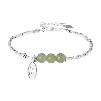 Stone Edge Poly 999 Fine Silver Pure Silver Bracelets Women's