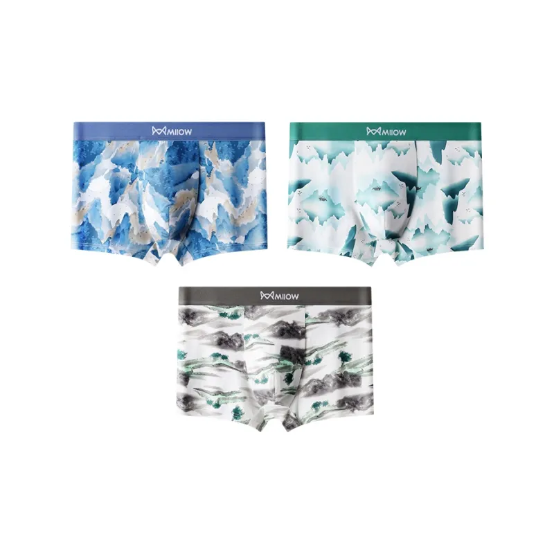 MIIOW Trendy Party Collection Cooling Summer Collection Underpants Men's 3 Pack-15