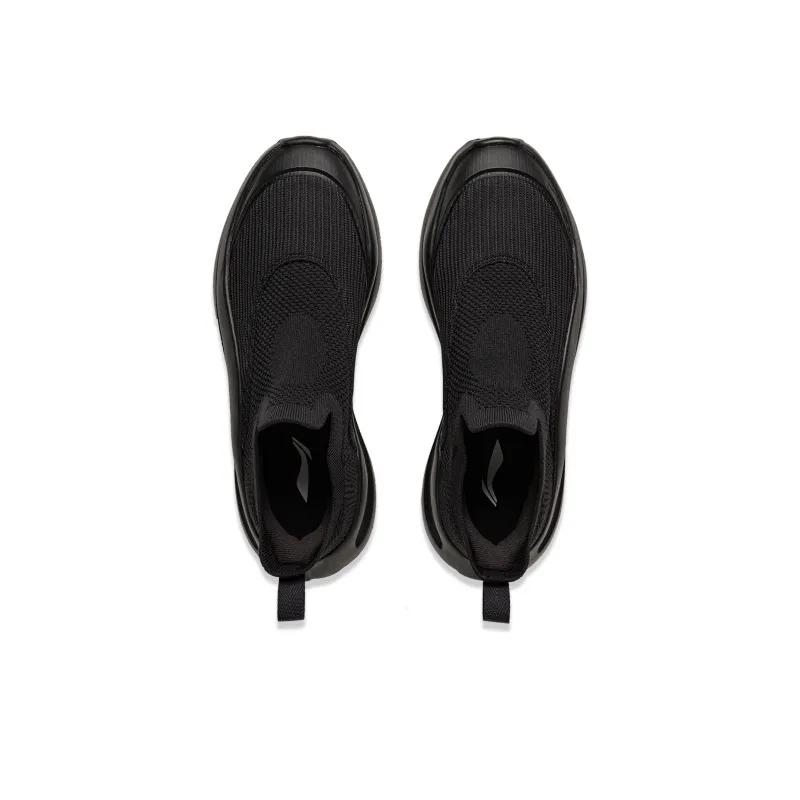 LiNing Cushioned Anti-Slip And Wear-Resistant Lightweight Low-Top Casual Shoes Men's Night Black-3