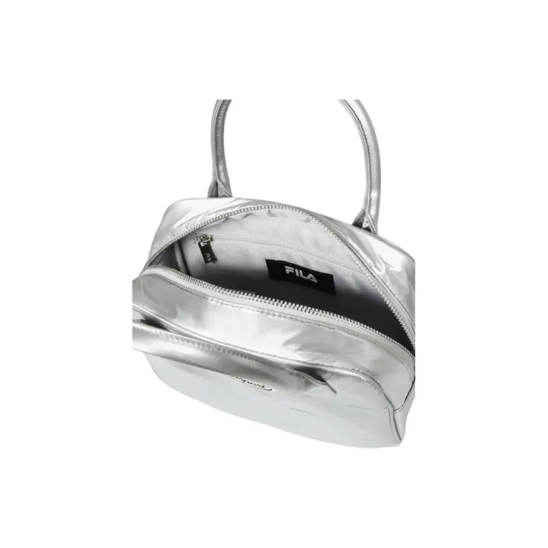 FILA Polyester Tote Bag Shopping Bag Handbag Small Size Women's Silver-7