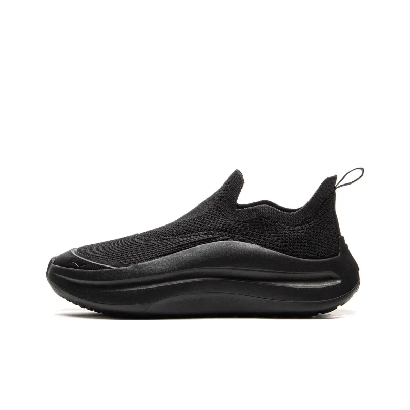 LiNing Cushioned Anti-Slip And Wear-Resistant Lightweight Low-Top Casual Shoes Men's Night Black-0