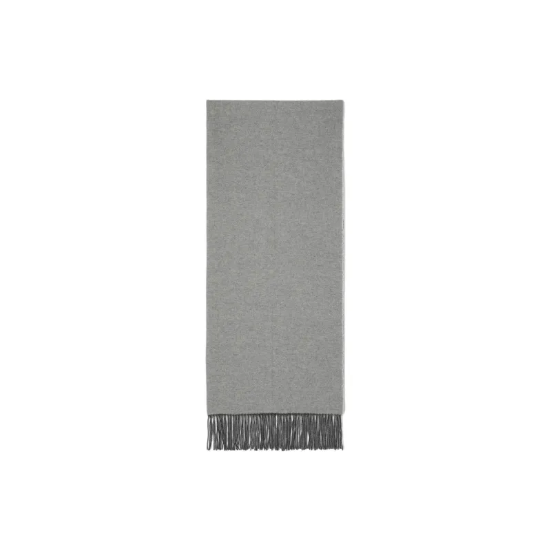 GANNI Recycled Wool Knit Scarves Women's Gray-3