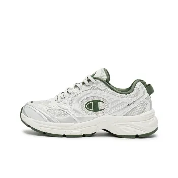 Champion Support Low Top Running Shoes Unisex Pearl White/Olive Green