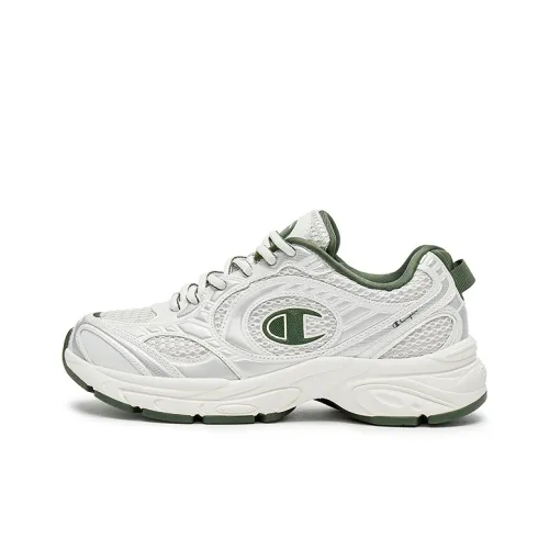 Champion Baskets Low Top Running Shoes Unisex Pearl White/Olive Green