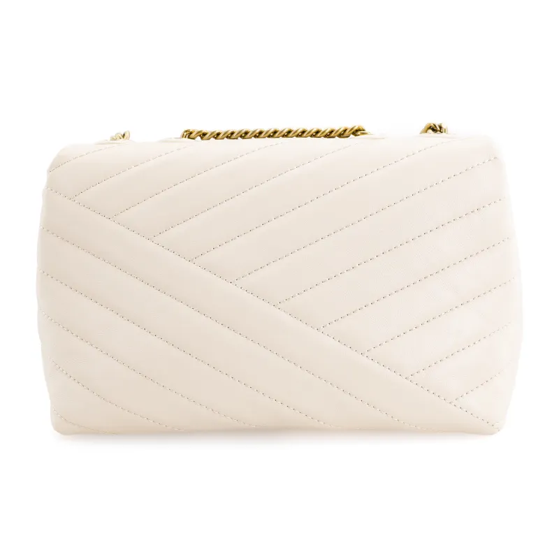 TORY BURCH Kira Leather Shoulder Bag, Crossbody Bag Women's Cream White-2